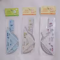 ست 4 تکه خط کش گونیا نقاله فلزی