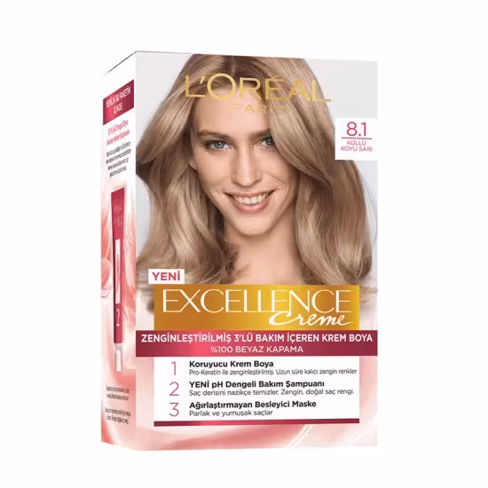 کیت رنگ مو لورال LOREAL EXCELLENCE شماره 8.1