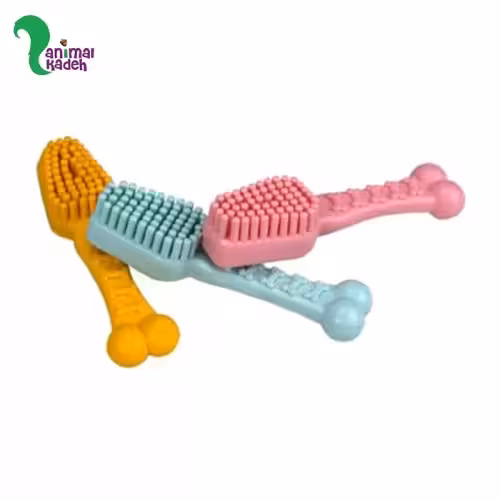 اسباب بازی دندانی سگ طرح شانه برجسته (فیروزه ای)