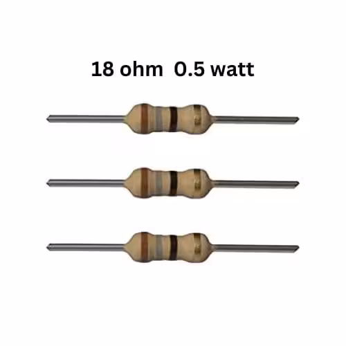مقاومت 18 اهم 1/2 یا 0.5 وات
