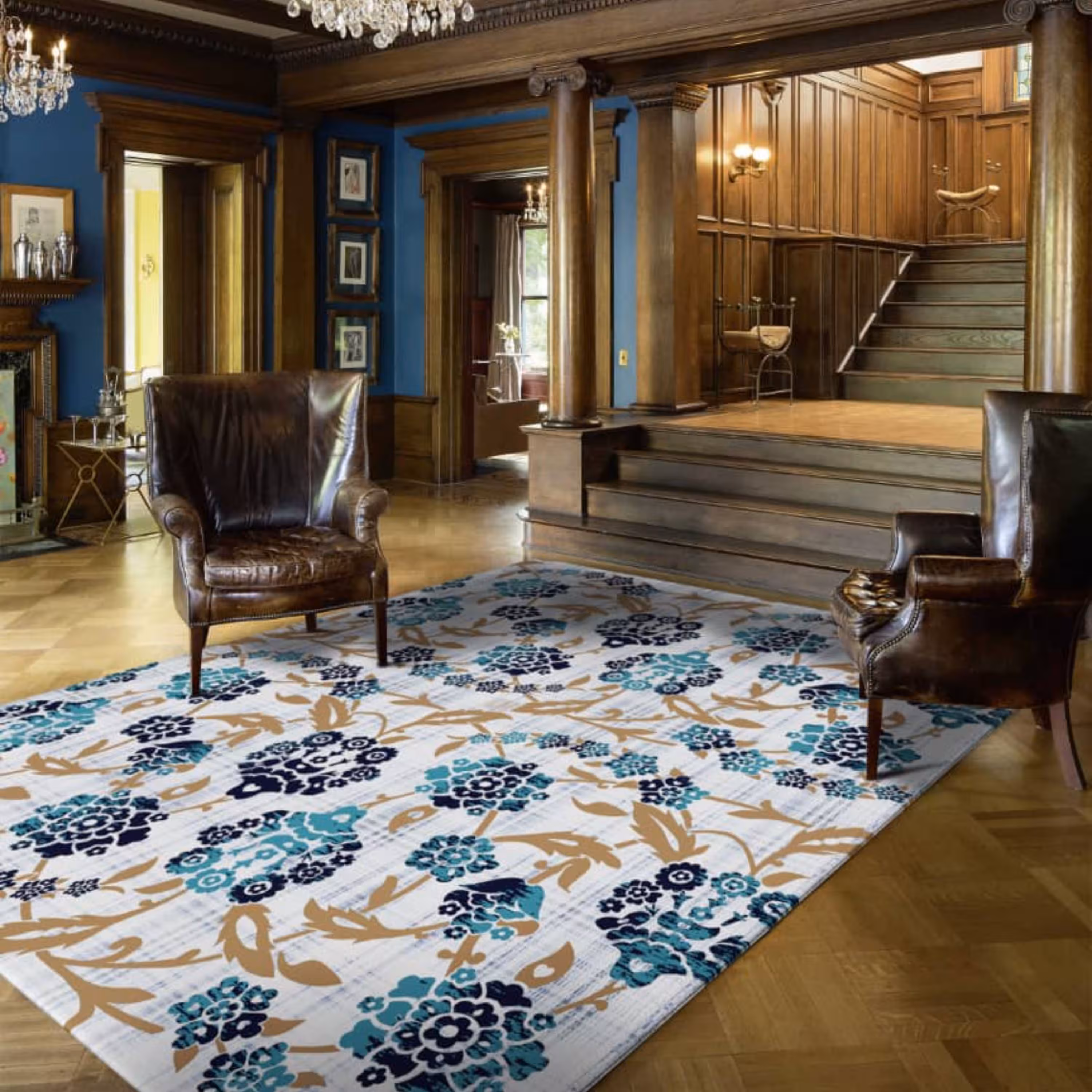 روفرشی کشدار (روکش فرش) شانل ضخیم  ضد آب و ضد لک سایز 4متری (قابل شستشو) کد 812