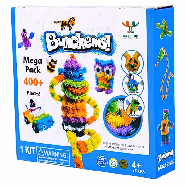 بازی ساختنی 400 تکه مگا پک مدل Bunchems
