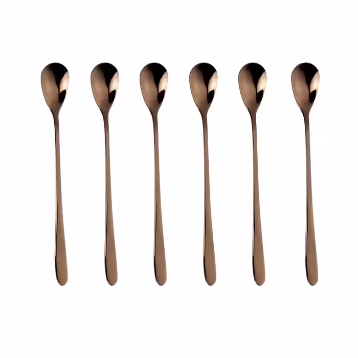 قاشق شربت 6 پارچه یونیک مدل دونا رزگلد