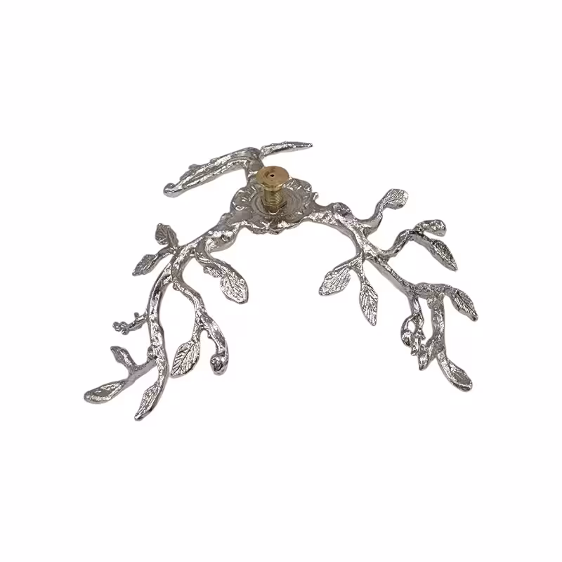 پایه برگ سه تایی نقره ای قطر25 ارتفاع 7 سانت