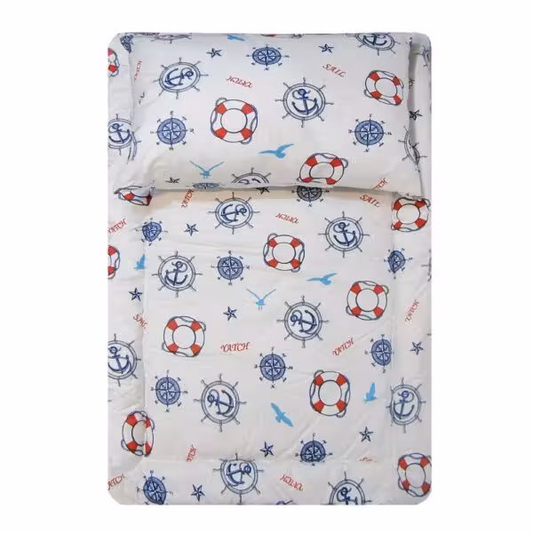 آدلی ست تشک و بالشت نوزاد طرح سکان و حلقه