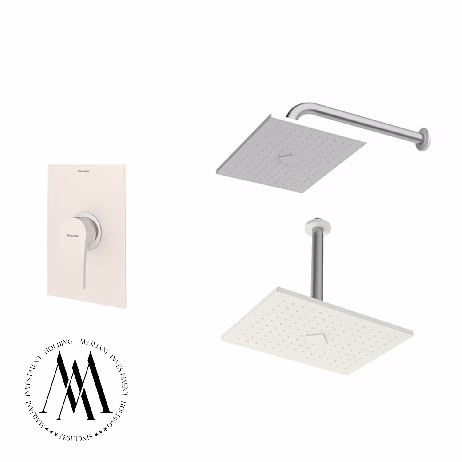 شیر حمام توکار شودر مدل رومرپلاس ABS تیپ 1 (شیری کروم)