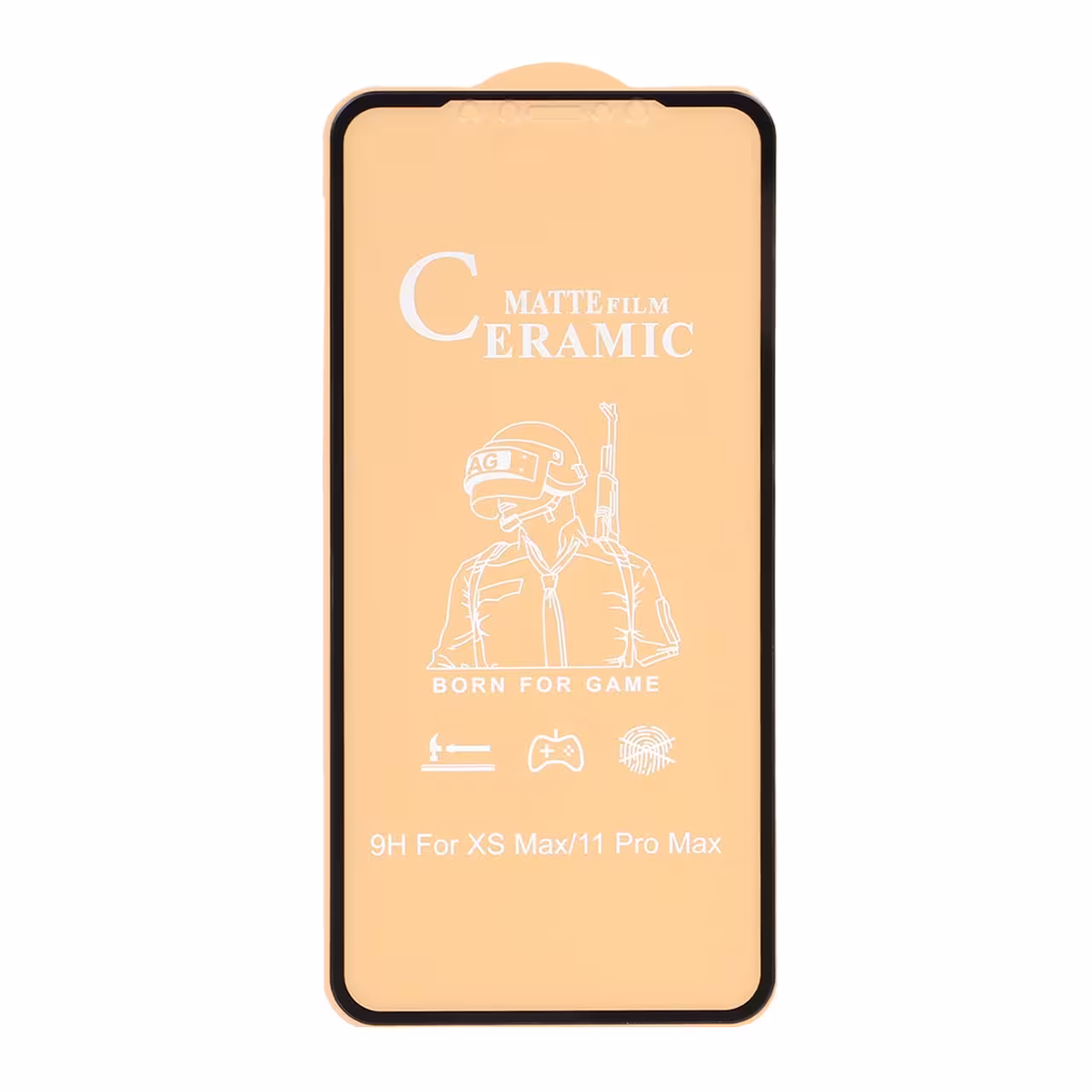 محافظ صفحه نمایش سرامیکی شفاف iphone 11 Pro Max / XS Max / X Max- Full Cover - مشکی (بدون پک)