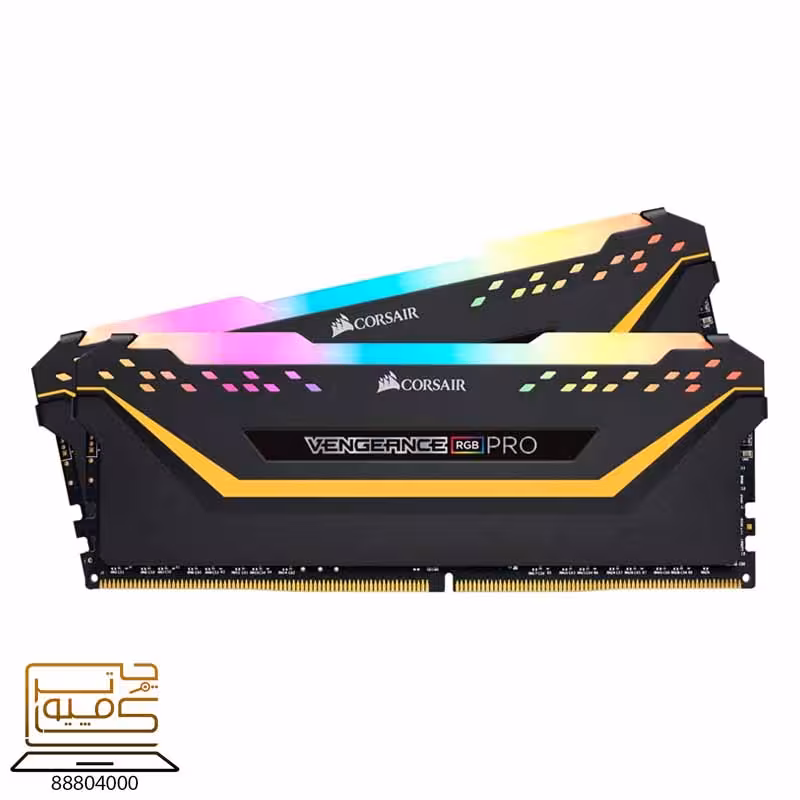 رم کورسیر مدل VENGEANCE RGB PRO Black 32GB 16GBx2 3200MHz CL16