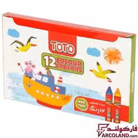 مداد شمعی 12 رنگ توتو مدل کرایون Toto Crayons 1089