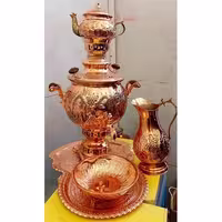 سرویس سماور مسی و قلمزنی با کیفیت بالا