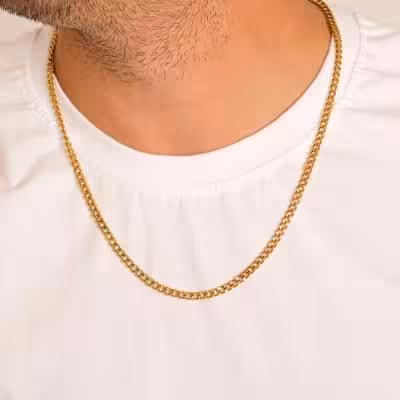 زنجیر مردانه کارتیر (Cartier ) 4 میل با استیل 304 درجه یک .کد z47.