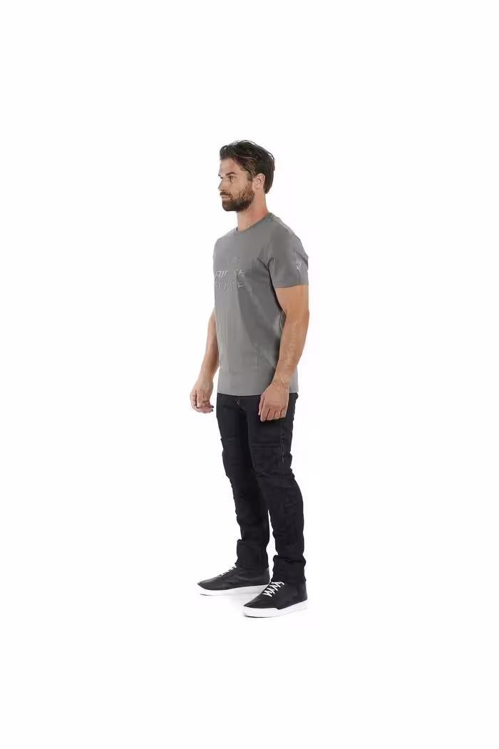 تی شرت خاکستری مردانه سرویس مسابقه موتور سیکلت TSH Dainese