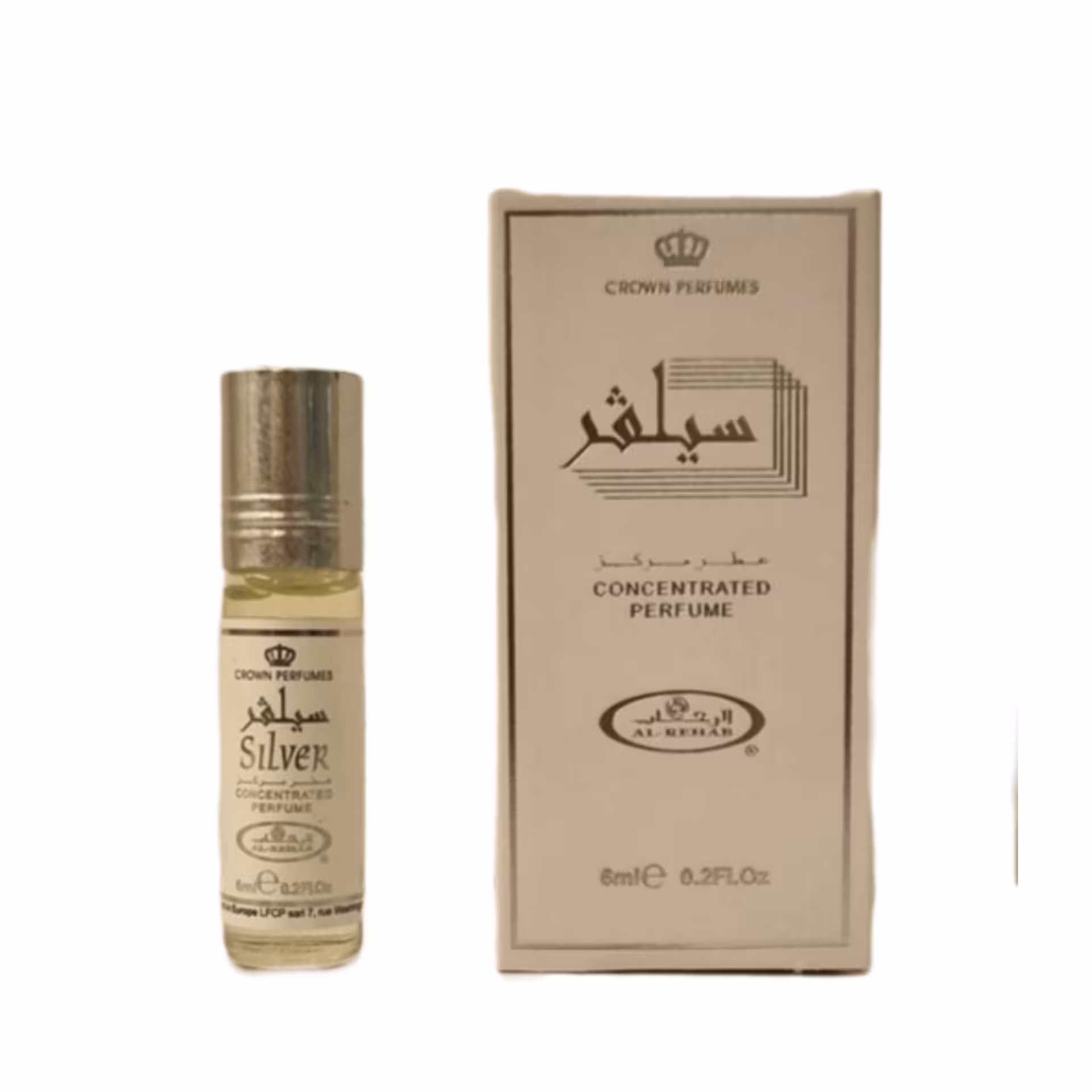 عطر زنانه مردانه الرحاب مدل سیلور حجم 6 میل