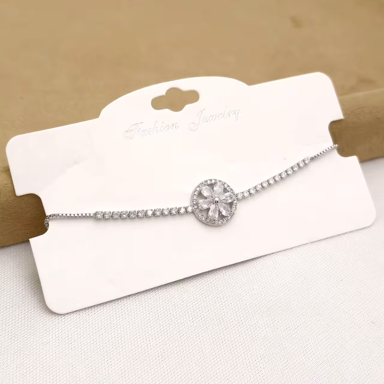 دستبند گل عمر کریستالی شیشه ای سوارسکی با بند ونیزی نگیندار هدیه ولنتاینی ارسال رایگان