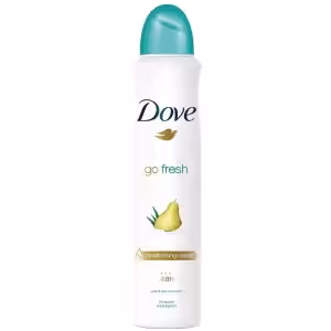 اسپری دئودورانت زنانه داو Dove مدل گلابی و آلوئه ورا حجم 250 میلی لیتر