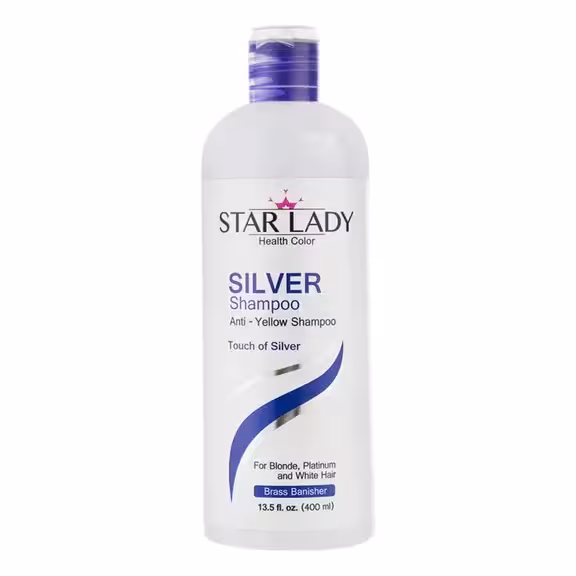 شامپو ضد زردی مو استارلیدی مدل Silver حجم 400 میلی لیتر