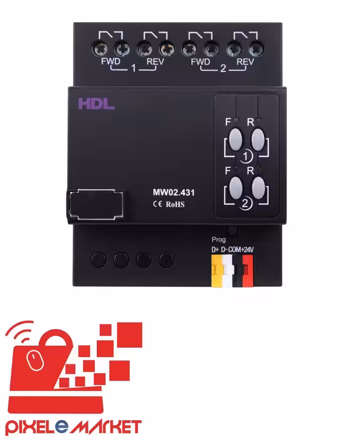 کنترلر پرده برقی 2 کانال برند HDL مدل HDL-MW02.431