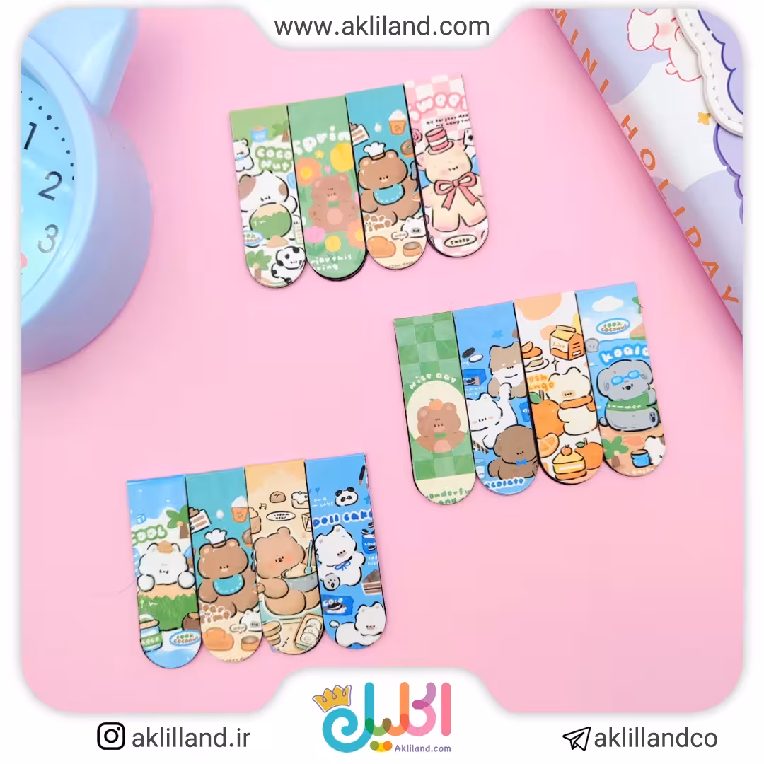 بوک مارک مگنتی طرح خرس کوچولو (مدل رندوم)