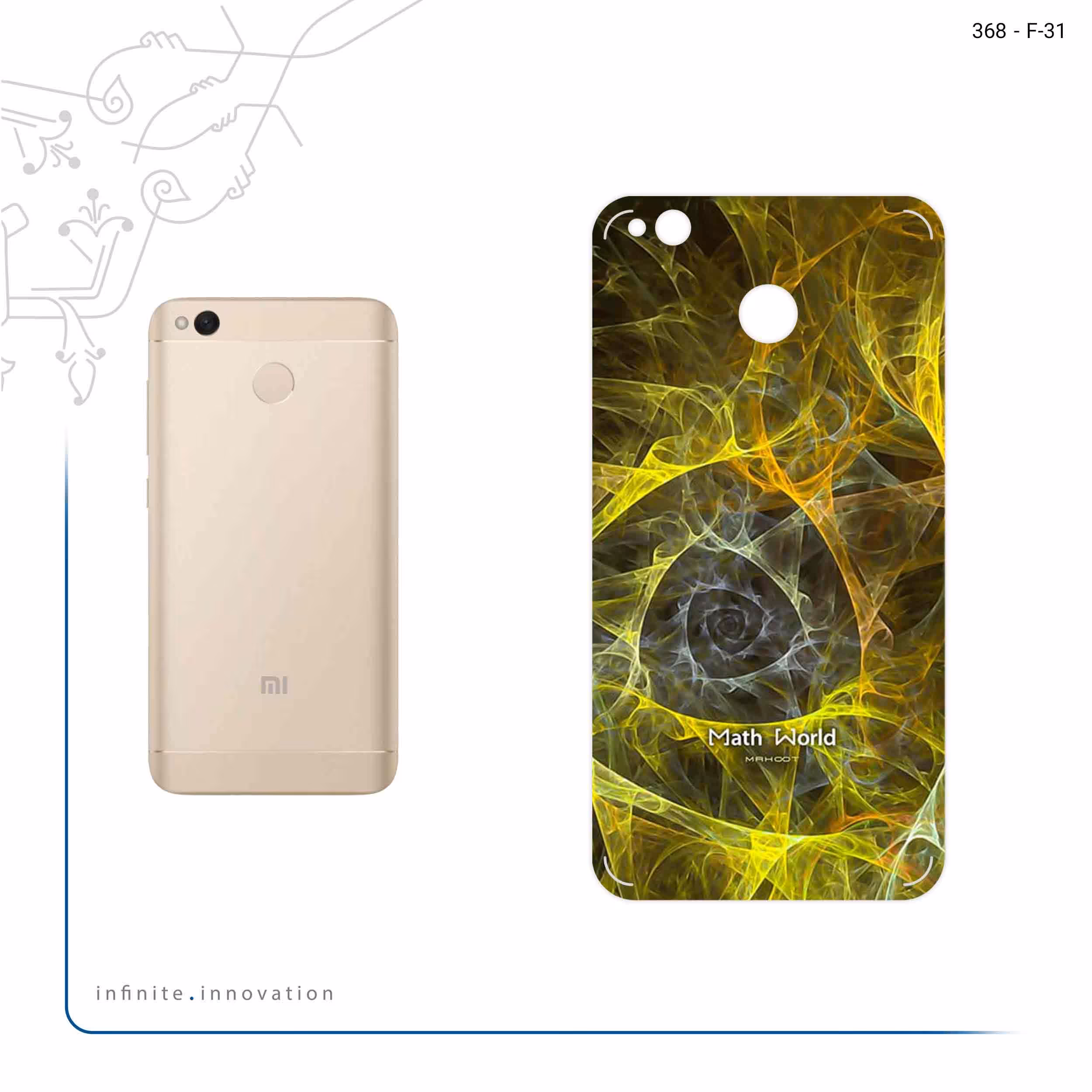 برچسب پوششی ماهوت مدل Mathematical Geometric Shape 6 مناسب برای گوشی موبایل شیائومی Redmi 4X