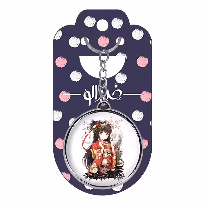 جاکلیدی خندالو طرح دختر انیمه ای مدل دوطرفه کد 1807718081