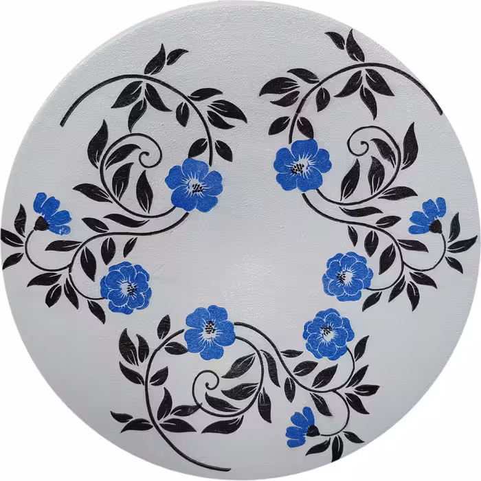 بشقاب دیوارکوب سفالی مدل نقش کد 2 مجموعه 4 عددی