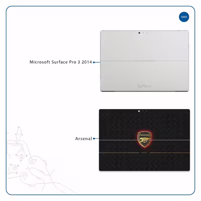 برچسب پوششی ماهوت مدل Arsenal مناسب برای تبلت مایکروسافت Surface Pro 3 2014