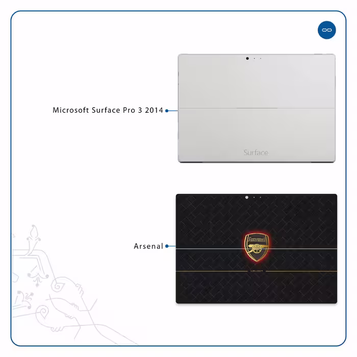 برچسب پوششی ماهوت مدل Arsenal مناسب برای تبلت مایکروسافت Surface Pro 3 2014