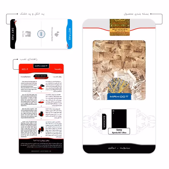 برچسب پوششی ماهوت مدل Collage of African Women مناسب برای گوشی موبایل سونی Xperia XA1 Ultra