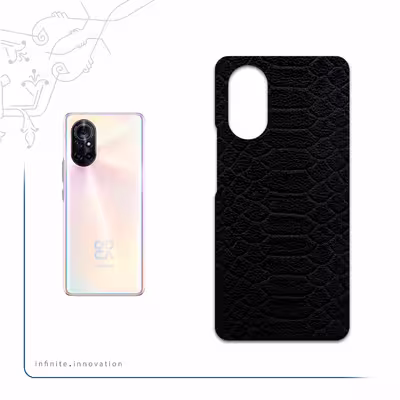 برچسب پوششی ماهوت مدل Black-Snake-Leather مناسب برای گوشی موبایل هوآوی Nova 8