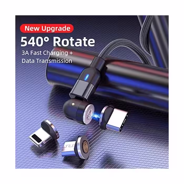 کابل تبدیل USB به MicroUSB/USB-C/لایتنینگ مدل 3:1 Magnetic طول 1 متر