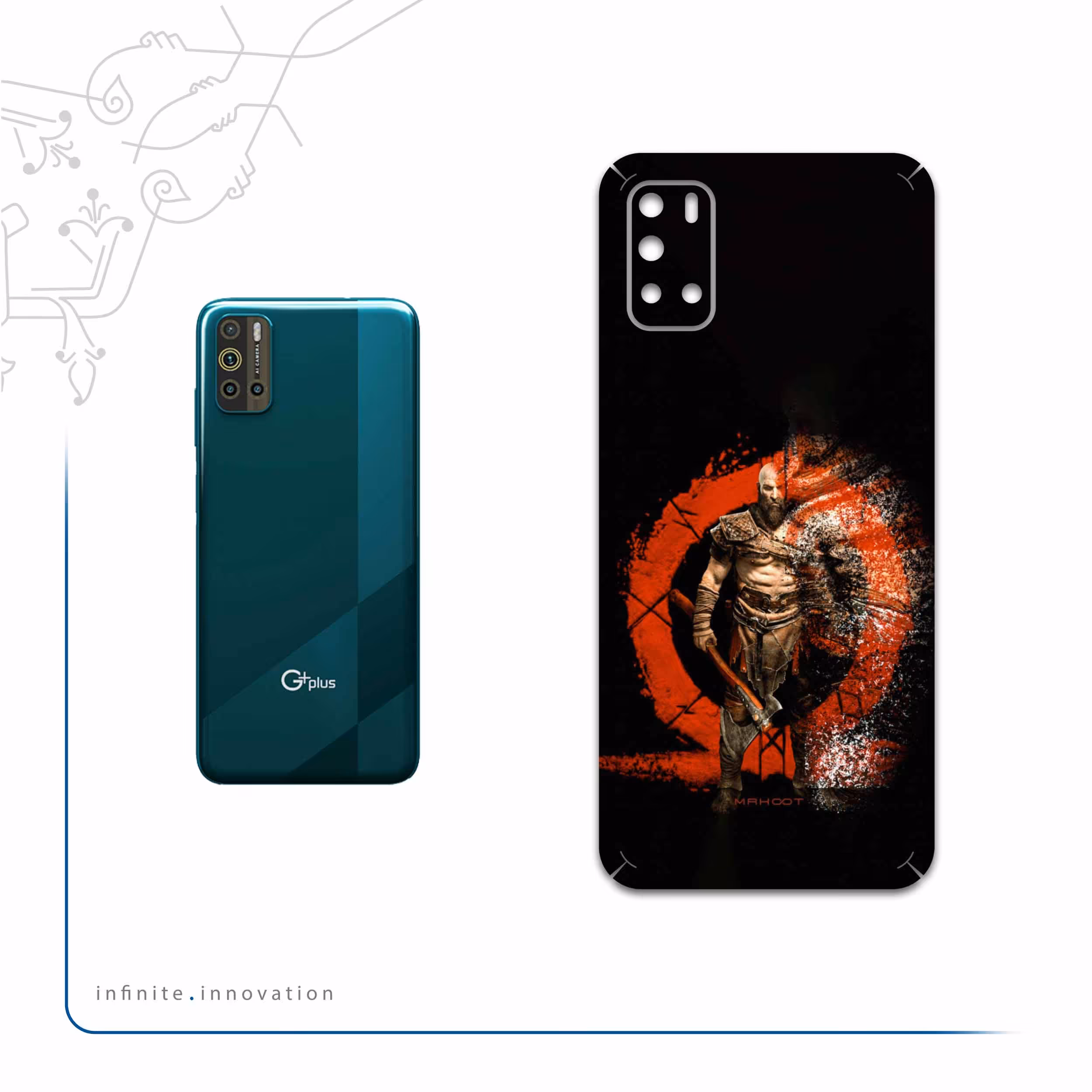 برچسب پوششی ماهوت مدل God-Of-War-Game مناسب برای گوشی موبایل جی پلاس Z10