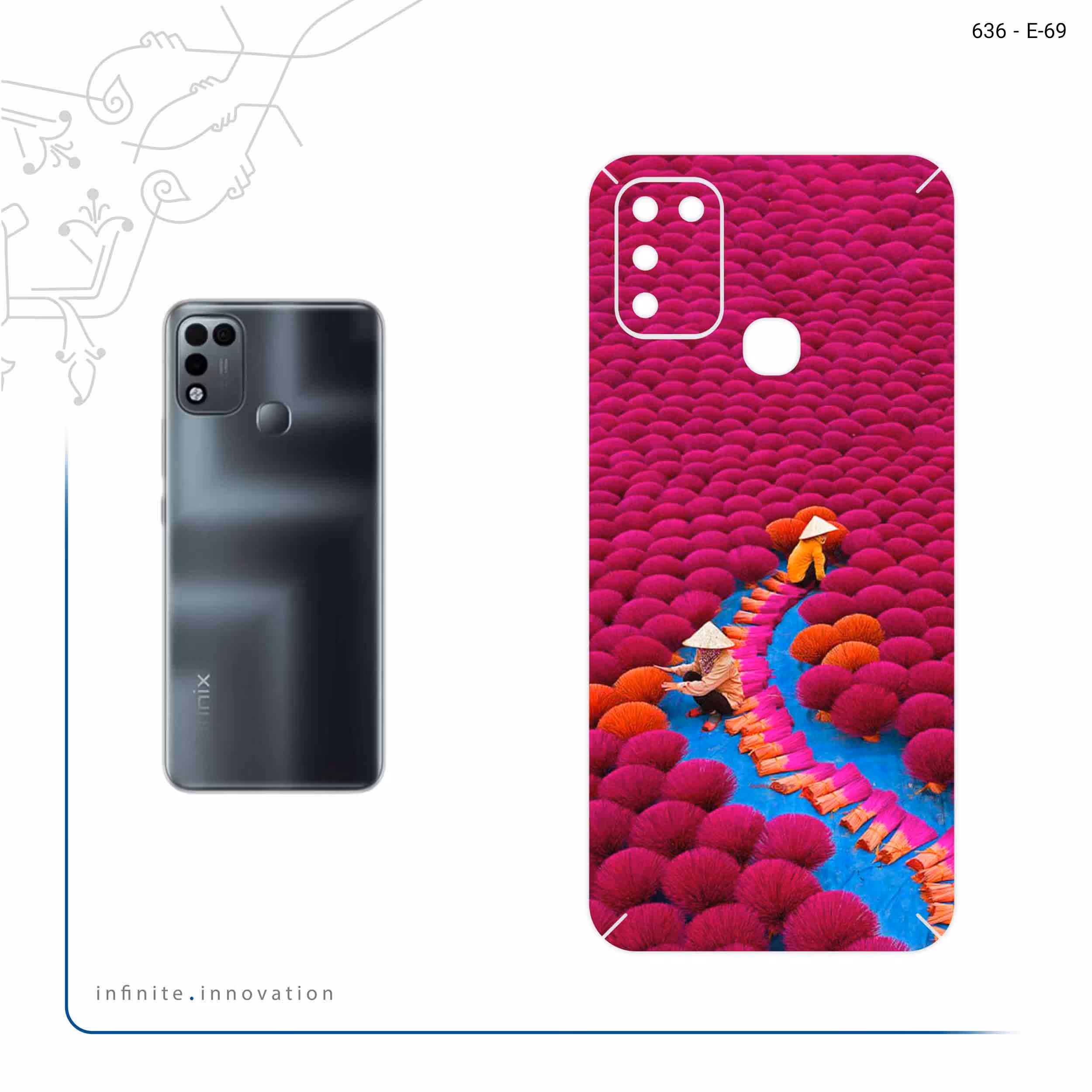 برچسب پوششی ماهوت مدل Vietnam Incense Wood Farms مناسب برای گوشی موبایل اینفینیکس Hot 11 Play