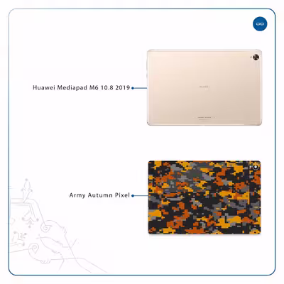 برچسب پوششی ماهوت مدل Army-Autumn-pixel مناسب برای تبلت هوآوی Mediapad M6 10.8 2019