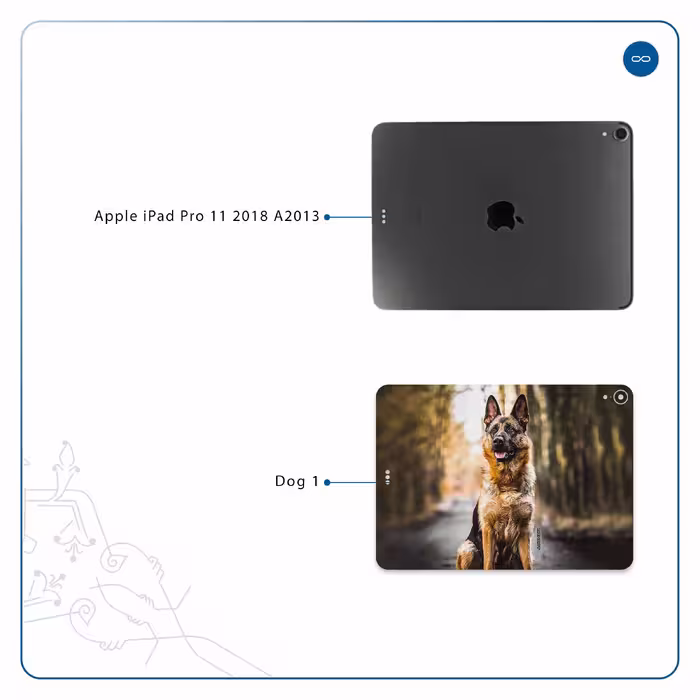 برچسب پوششی ماهوت مدل Dog-1 مناسب برای تبلت اپل iPad Pro 11 2018 A2013