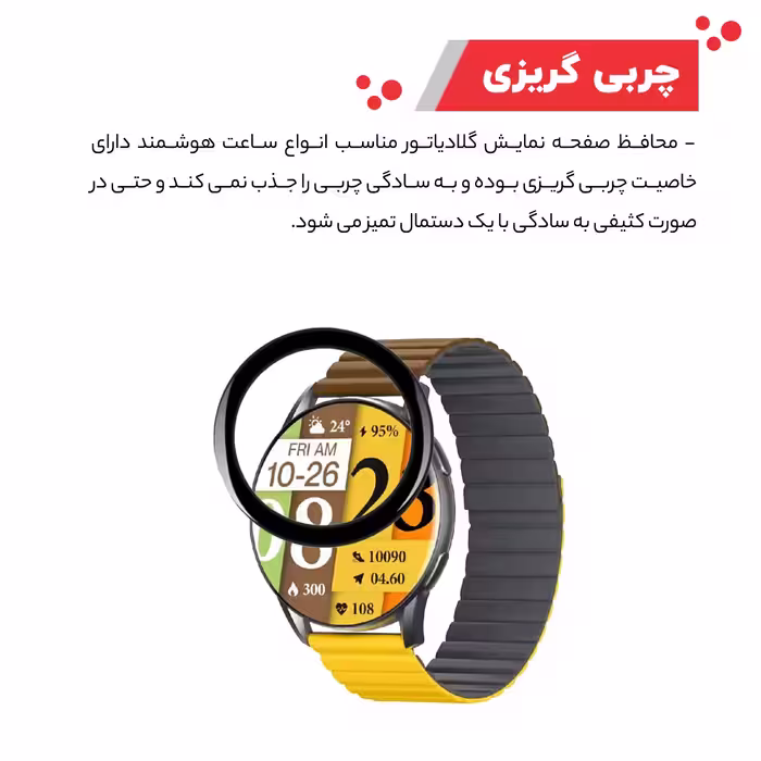 محافظ صفحه نمایش گلادیاتور مدل GWP2000 مناسب برای ساعت هوشمند شیائومی Kieslect K11 Pro بسته دو عددی