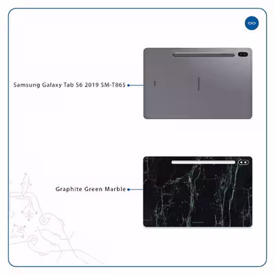 برچسب پوششی ماهوت مدل Graphite-Green-Marble مناسب برای تبلت سامسونگ Galaxy Tab S6 2019 SM-T865