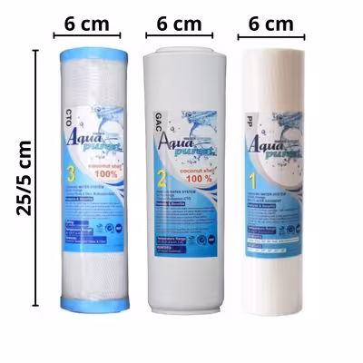 فیلتر دستگاه تصفیه آب آکوا پیورست مدل SW 6066 NEW مجموعه 5 عددی به همراه فیلتر تصفیه آب مدل ممبران