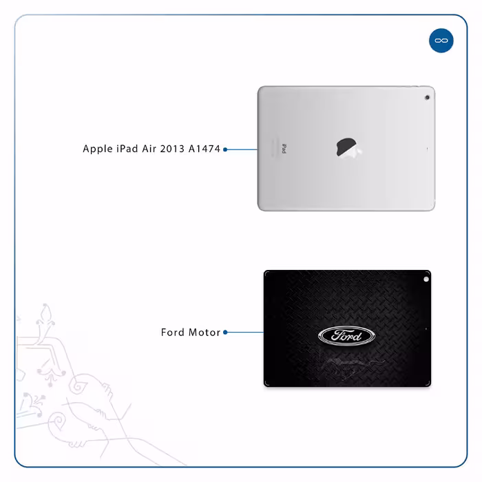 برچسب پوششی ماهوت مدل Ford Motor مناسب برای تبلت اپل iPad Air 2013 A1474