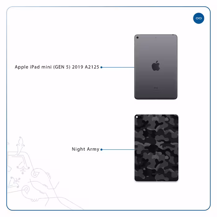 برچسب پوششی ماهوت مدل Night-Army مناسب برای تبلت اپل iPad mini (GEN 5) 2019 A2125