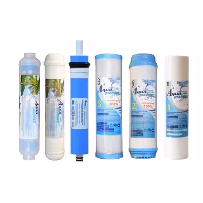 فیلتر دستگاه تصفیه آب آکوا پیورست مدل RO INFERARED 1551 مجموعه 6 عددی به همراه فیلتر تصفیه ممبران و اکسیژن ساز