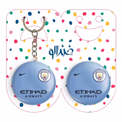 پیکسل خندالو مدل باشگاه منچسترسیتی کد 2145 به همراه جاکلیدی