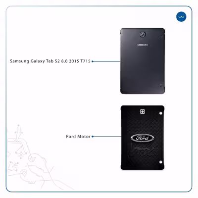 برچسب پوششی ماهوت مدل Ford Motor مناسب برای تبلت سامسونگ Galaxy Tab S2 8.0 2015 T715