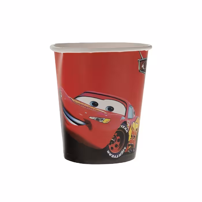 پیش دستی و لیوان یکبار مصرف طرح مکویین کارز مجموعه 40 عددی