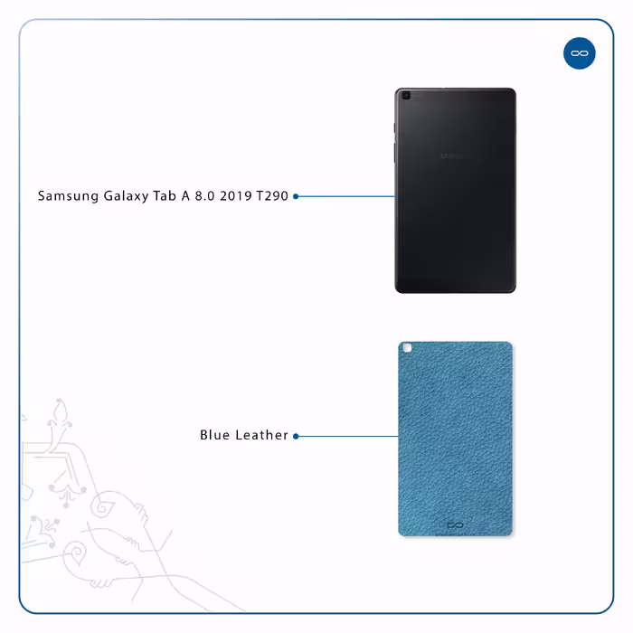 برچسب پوششی ماهوت مدل Blue-Leather مناسب برای تبلت سامسونگ Galaxy Tab A 8.0 2019 T290