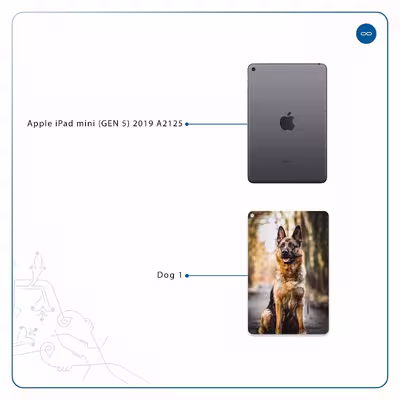برچسب پوششی ماهوت مدل Dog-1 مناسب برای تبلت اپل iPad mini (GEN 5) 2019 A2125