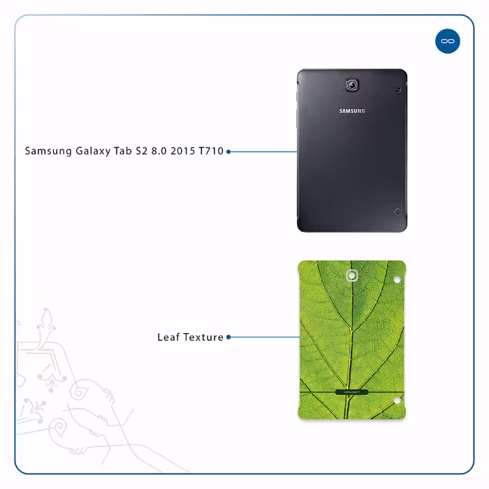 برچسب پوششی ماهوت مدل Leaf-Texture مناسب برای تبلت سامسونگ Galaxy Tab S2 8.0 2015 T710