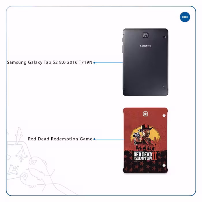 برچسب پوششی ماهوت مدل Red-Dead-Redemption-Game مناسب برای تبلت سامسونگ Galaxy Tab S2 8.0 2016 T719N