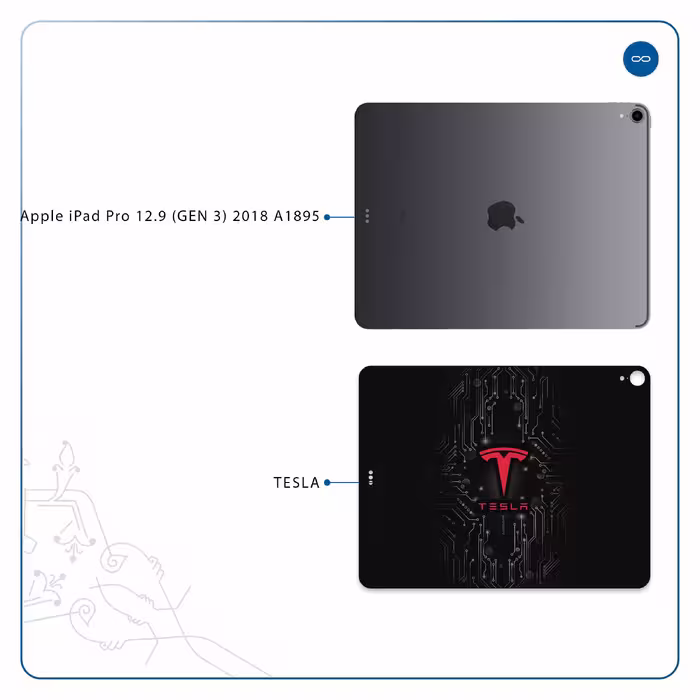 برچسب پوششی ماهوت مدل TESLA مناسب برای تبلت اپل iPad Pro 12.9 (GEN 3) 2018 A1895