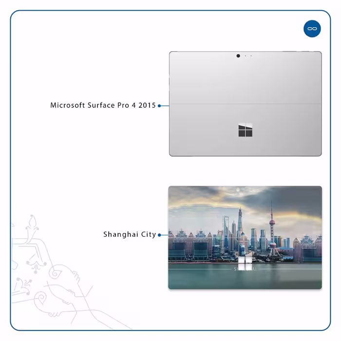 برچسب پوششی ماهوت مدل Shanghai City مناسب برای تبلت مایکروسافت Surface Pro 4 2015