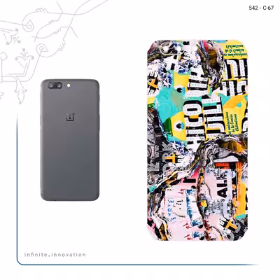 برچسب پوششی ماهوت مدل Collage of Teared Paper مناسب برای گوشی موبایل وان پلاس 5